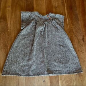Tweed Dress with Wooden Buttons
